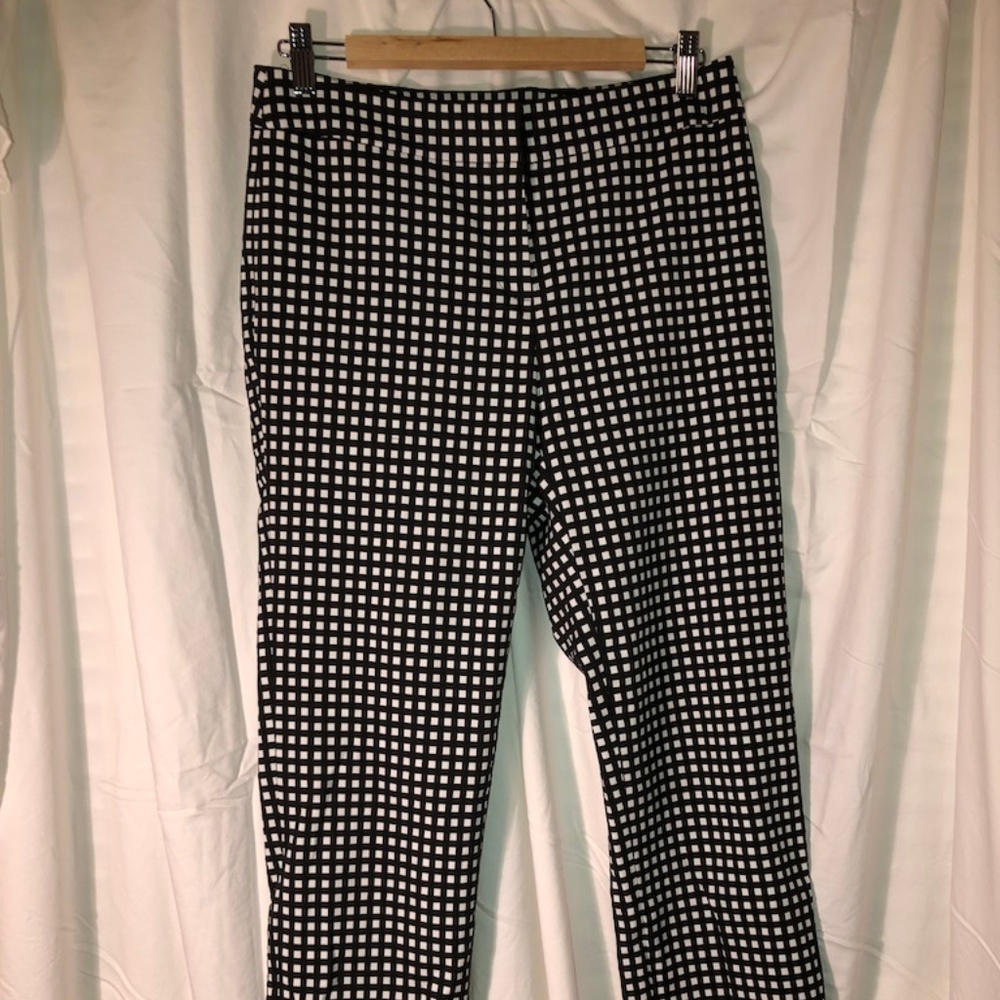 vintage black and white gingham pants